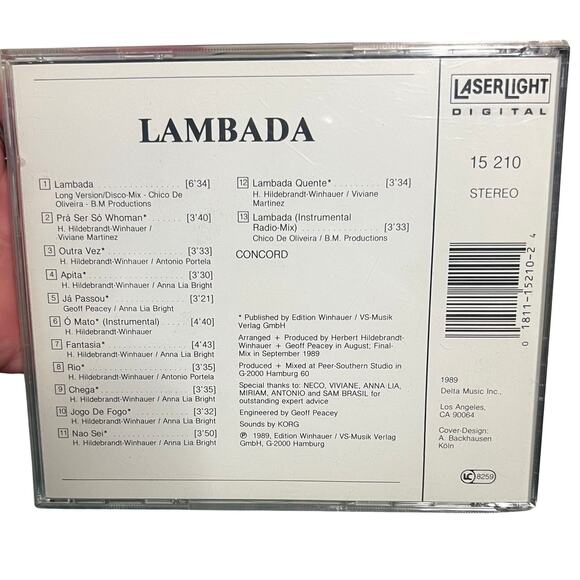 Lambada Erotic Dance Explosion Concord CD 1991 Delta Laserlight 53 Minutes VG - Picture 4 of 4